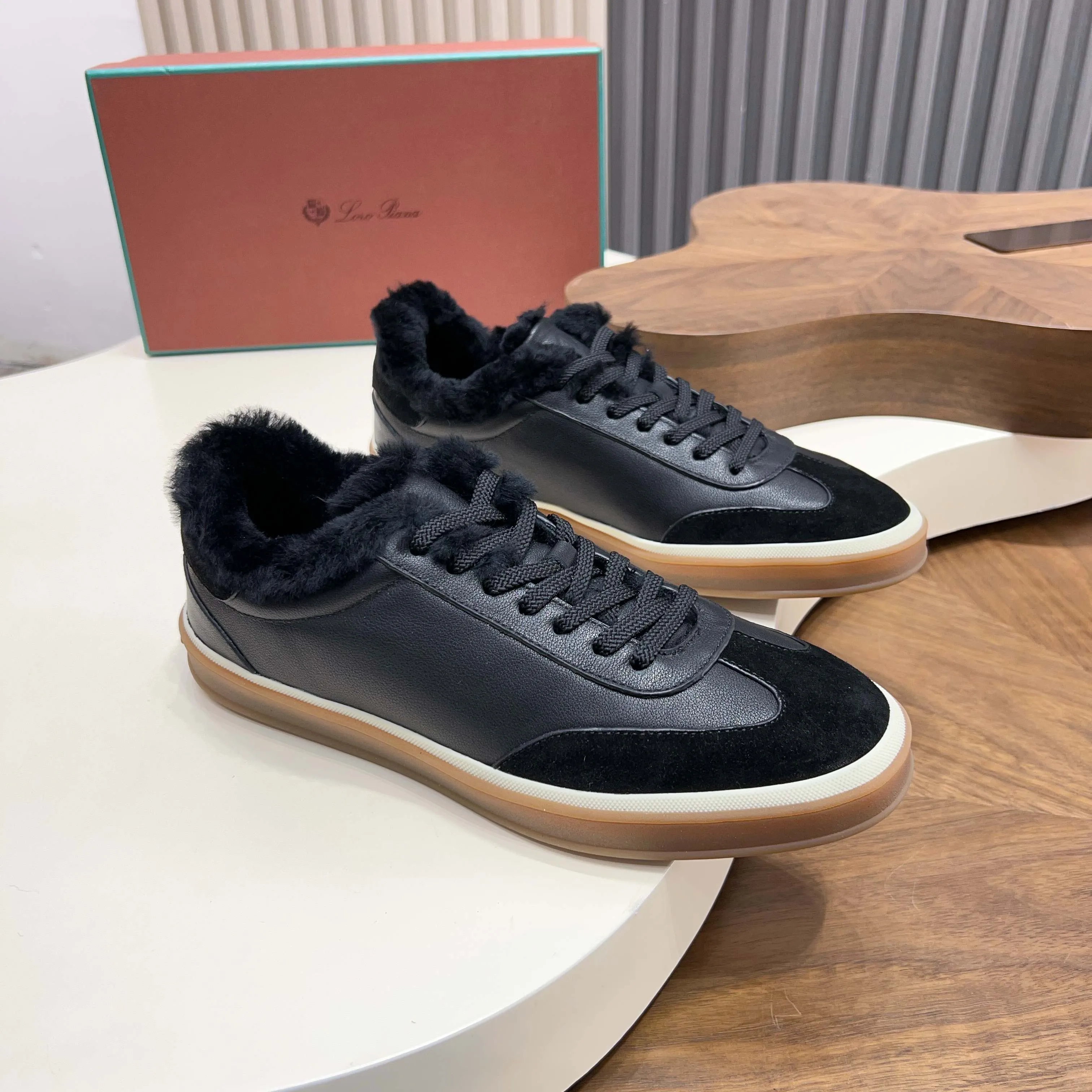 💰740 Loro Piana - Classic casual wool shoes, men's lace-up casual shoes and sneakers, high-quality lightweight and comfortable fabrics, suitable for outdoor leisure, the color is young and energetic, and it looks great with sportswear or casual suits! Code number: 39-44 (45, 46, can be customized)
